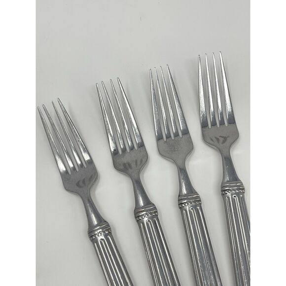 JC PENNEY COLONNADE Stainless Glossy Dinner Place Forks 8.25" Set Of 4 - Picture 4 of 6